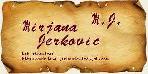 Mirjana Jerković vizit kartica